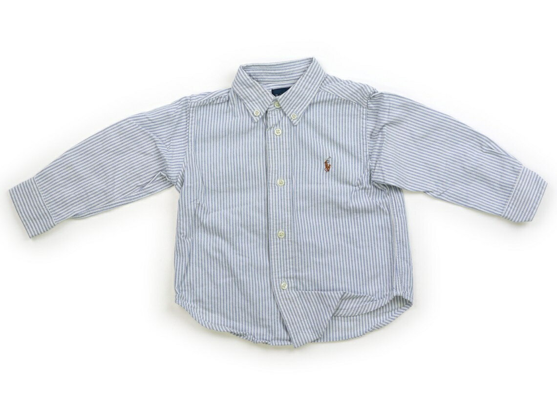ラルフローレン Ralph Lauren シャツ・ブラウス 90 男の子 サックス・オフホワイトストライプ 子供服 ベビー服 キッズ アウトレット ユーズド 【中古】キッズ・ベビー・マタニティ