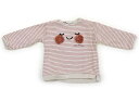 ザラ ZARA トレーナー・プルオーバー 95 女の子 オフホワイト×オレンジボーダー 子供服 ベビー服 キッズ アウトレット ユーズド 【中古】キッズ・ベビー...
