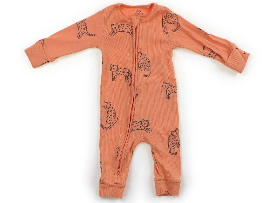 ネクスト NEXT カバーオール 60 女の子 オレンジピンク、ヒョウ 子供服 ベビー服 キッズ アウトレット ユーズド 【中古】キッズ・ベビー・マタニティ