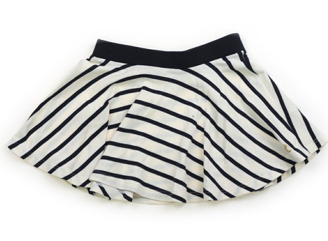 プチバトー PETIT BATEAU スカート 100 女の子 アイボリー・ネイビー・斜めストライプ 子供服 ベビー服 キッズ アウトレット ユーズド 【中古】キッズ・ベビー・マタニティ