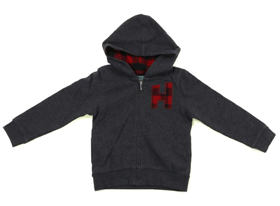 ハッカ HAKKA パーカー 100 男の子 ダークグレー 子供服 ベビー服 キッズ アウトレット ユーズド 【中古】キッズ・ベビー・マタニティ