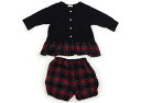 シップス SHIPS 上下セット 70 女の子 チェック柄ネイビーレッド 子供服 ベビー服 キッズ アウトレット ユーズド 【中古】キッズ・ベビー・マタニティ