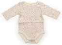 ジンボリー Gymboree ロンパース 50 女の子 クリーム、ピンク系花柄 子供服 ベビー服 キッズ アウトレット ユーズド 【中古】キッズ・ベビー・マタニティ