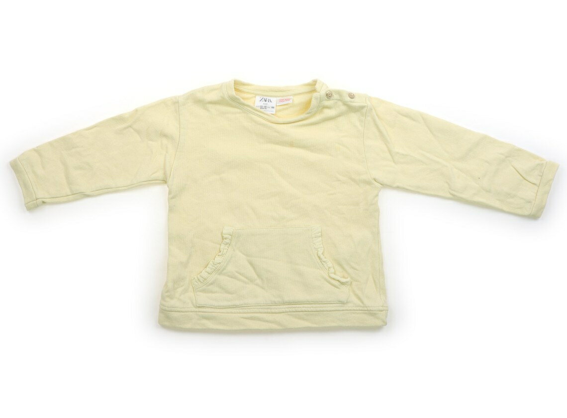 　ブランド 　ZARA(ザラ) 　カテゴリー 　トレーナー・プルオーバー 　サイズ 　80サイズ 　色 　イエロー 　状態 　★★ 　記名 　なし 　ジャンル 　Girl 実際のサイズ表記は86cmです。トレーナー生地です。胸元に汚れあり。色褪せとかなり洗いざらし感あり。洗い替え用にいかがでしょうか。 ＊【状態】【サイズ】に関しての詳しい説明はこちら