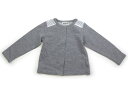 ラブ&ピース&マネー Love&Peace&Money カーディガン 110 女の子 ライトグレー・レースヨーク 子供服 ベビー服 キッズ アウトレット ユーズ...
