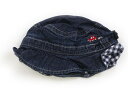 ミキハウス miki HOUSE 帽子 Hat/Cap 男の子 インディゴブルー、青白チェック 子供服 ベビー服 キッズ アウトレット ユーズド 【中古】キッズ...