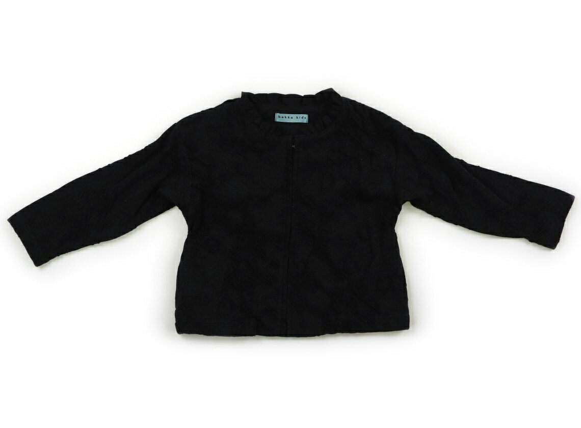 ハッカ HAKKA カーディガン 110 女の子 チャコールグレー・フリル 子供服 ベビー服...