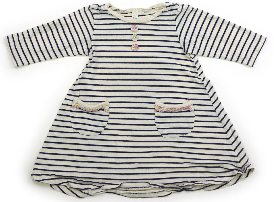 Rakuten - サニーランドスケープ Sunny Landscape ワンピース 100 女の子 ネイビーボーダー・小花柄 子供服 ベビー服 キッズ アウトレット ユーズド 【中古】キッズ・ベビー・マタニティ