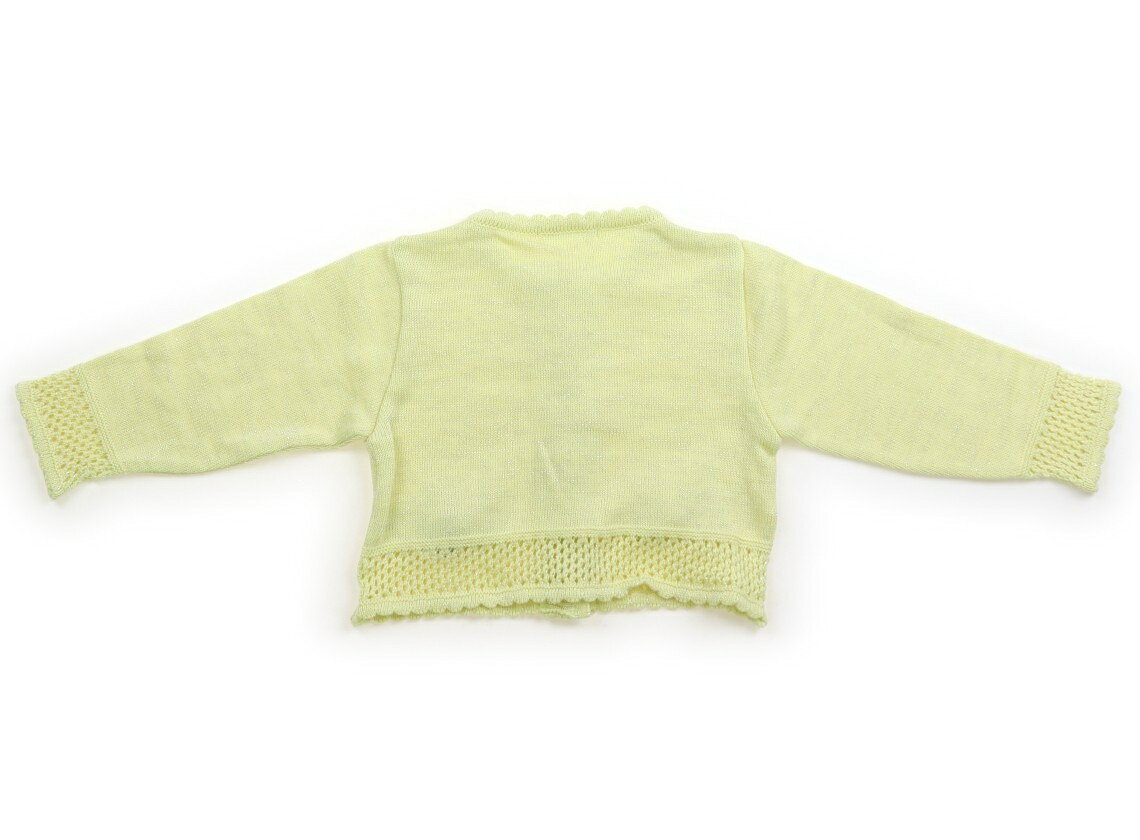 べべ BeBe カーディガン 80 女の子 レモンイエロー×シルバーラメMIX 子供服 ベビー...
