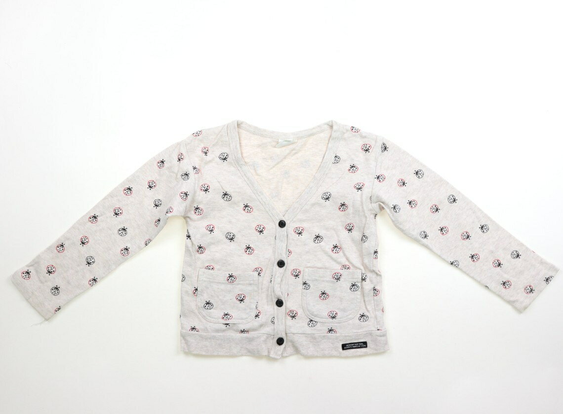 ブリーズ BREEZE カーディガン 110 女の子 オートミール、てんとう虫柄 子供服 ベビー服 キッズ アウト..