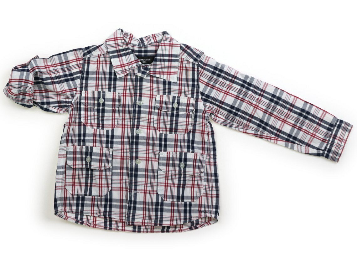 コムサイズム COMME CA ISM シャツ・ブラウス 100 男の子 白　ネイビー　バーガンディ 子供服 ベビー服 キッズ アウトレット ユーズド 【中古】キッズ・ベビー・マタニティ