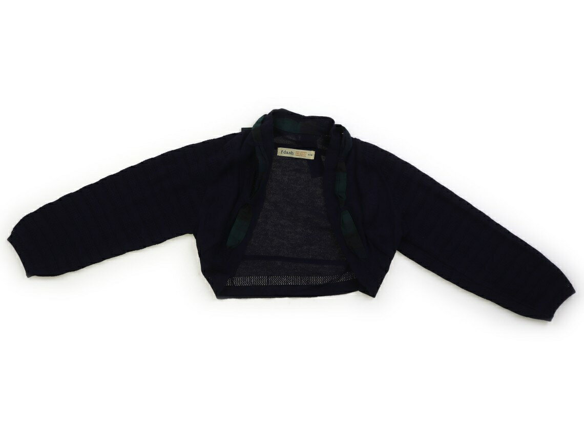 ファミリア familiar カーディガン 110 女の子 ネイビー、緑リボン 子供服 ベビー服 キッズ アウトレット ユーズド 【中古】キッズ・ベビー・マタニティ