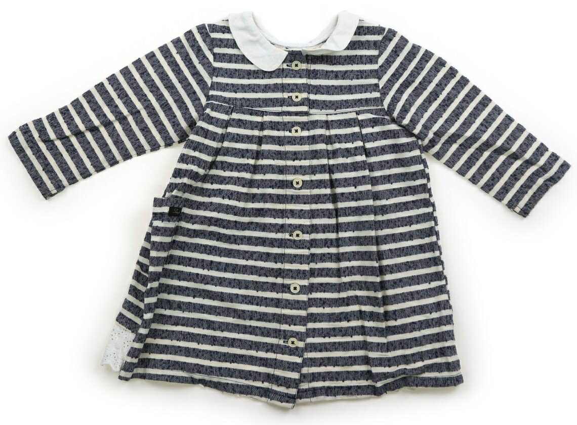 Rakuten - セラフ Seraph ワンピース 100 女の子 ネイビー・ボーダー 子供服 ベビー服 キッズ アウトレット ユーズド 【中古】キッズ・ベビー・マタニティ