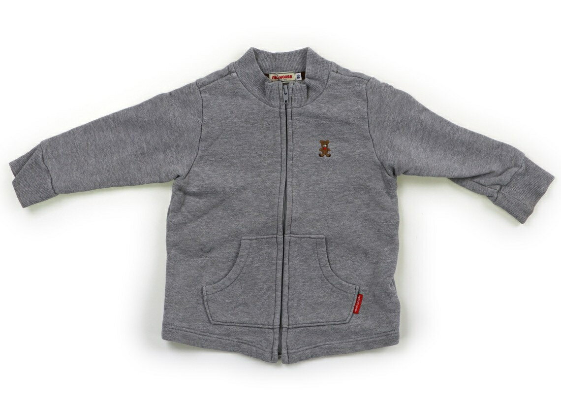 ミキハウス miki HOUSE ジップアップトレーナー 80 男の子 グレー 子供服 ベビー服 キッズ アウトレッ..