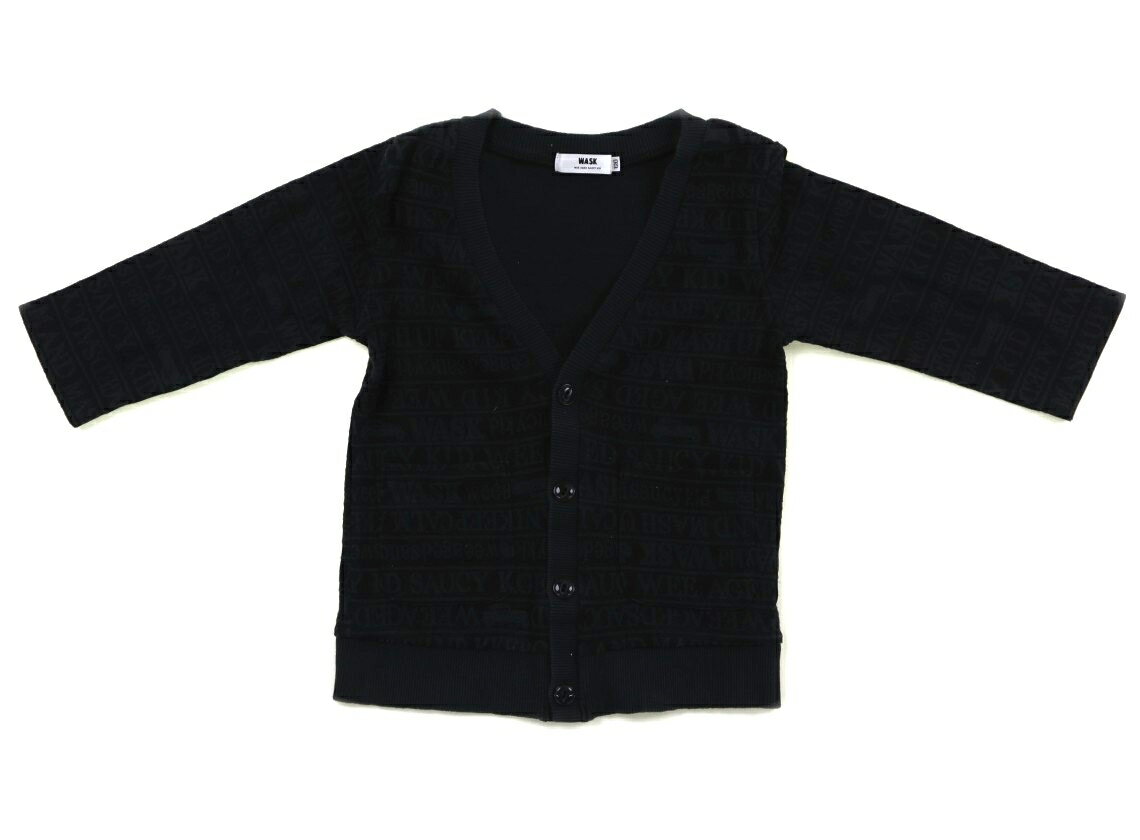 ワスク WASK カーディガン 120 男の子 チャコールグレー・ロゴ 子供服 ベビー服 キッズ アウトレット ユーズド 【中古】キッズ・ベビー・マタニティ