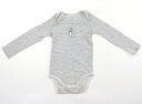 オバイビ OBAIBI ロンパース 80 男の子 ホワイト・グレー・ボーダー 子供服 ベビー服 キッズ アウトレット ユーズド 【中古】キッズ・ベビー・マタニテ...