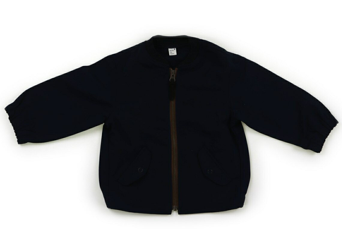 アプレレクール apres les cours ブルゾン・Gジャン 90 男の子 ネイビー ブラウン 子供服 ベビー服 キッズ アウトレット ユーズド 【中古】...