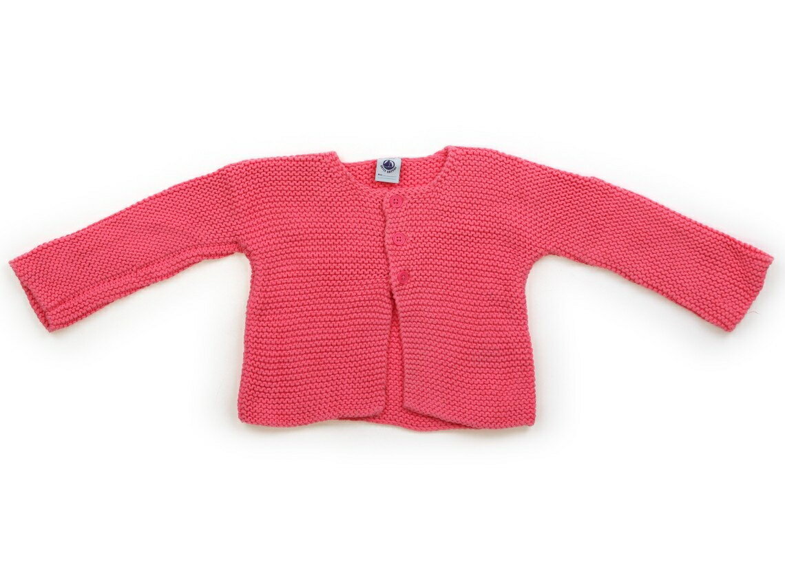 Rakuten - プチバトー PETIT BATEAU カーディガン 80 女の子 ピンク 子供服 ベビー服 キッズ アウトレット ユーズド 【中古】キッズ・ベビー・マタニティ