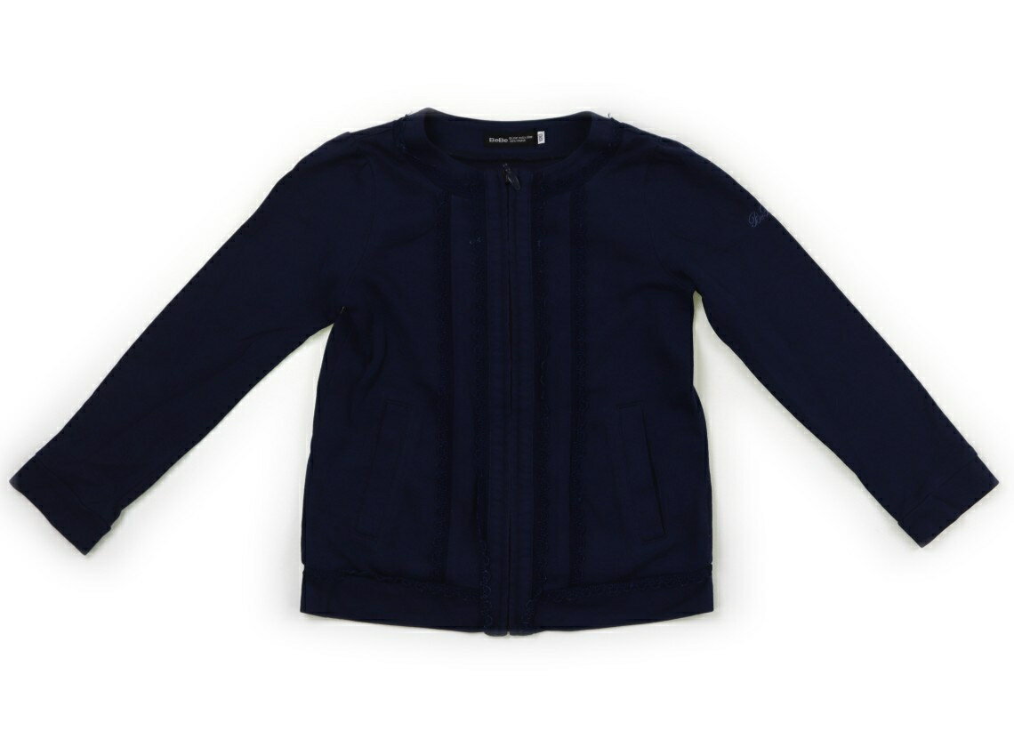 べべ BeBe ジップアップトレーナー 120 女の子 ネイビー 子供服 ベビー服 キッズ アウトレット ユーズド 【中古】キッズ・ベビー・マタニティ