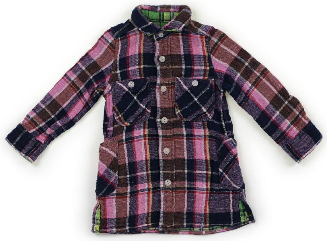 デニムダンガリー DENIM & DUNGAREE チュニック 100 女の子 ピンク系チェック・グリーン系チェック 子供服 ベビー服 キッズ アウトレット ユーズド 【中古】キッズ・ベビー・マタニティ