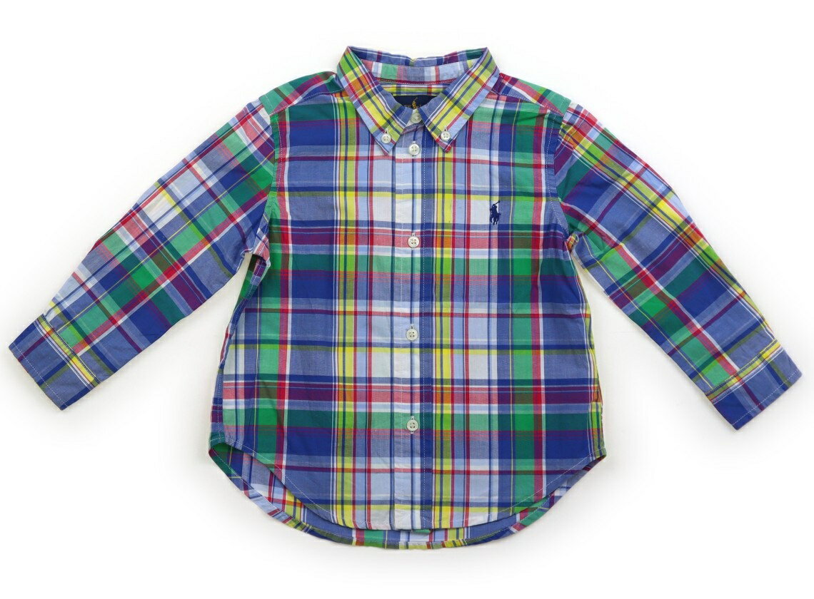 ラルフローレン Ralph Lauren シャツ・ブラウス 90 男の子 青、緑、黄 、チェック 子供服 ベビー服 キッズ アウトレット ユーズド 【中古】キッズ・ベビー・マタニティ
