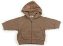 ブリーズ BREEZE パーカー 70 男の子 ベージュ・クマ耳 子供服 ベビー服 キッズ アウトレット ユーズド 【中古】キッズ・ベビー・マタニティ