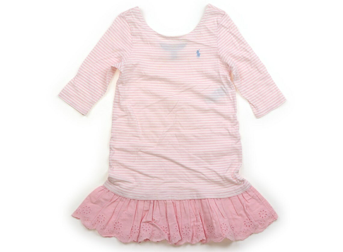 ポロラルフローレン POLO RALPH LAUREN ワンピース 120 女の子 ボーダー柄ピンク 子供服 ベビー服 キッズ アウトレット ユーズド 【中古】キッズ・ベビー・マタニティ