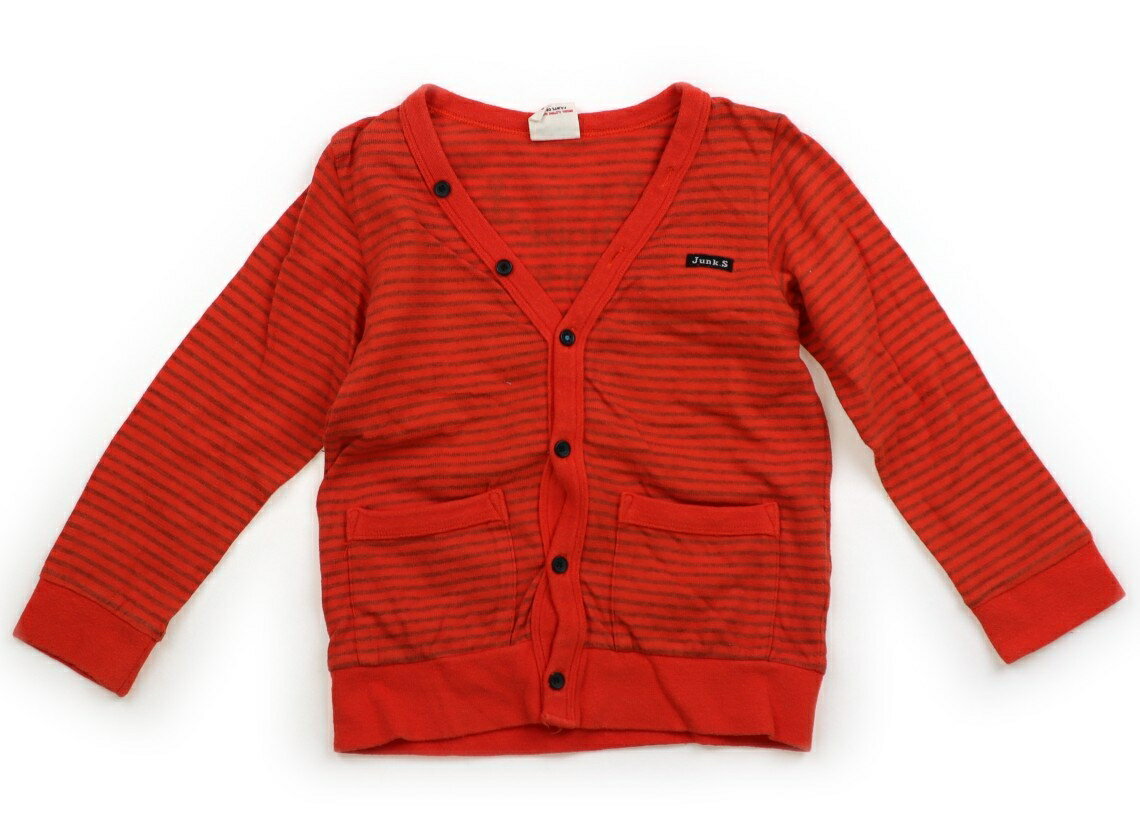 ジャンクストア JUNK STORE カーディガン 95 男の子 オレンジ・ブラウンボーダー 子供服 ベビー服 キッズ アウトレット ユーズド 【中古】キッズ・ベビー・マタニティ