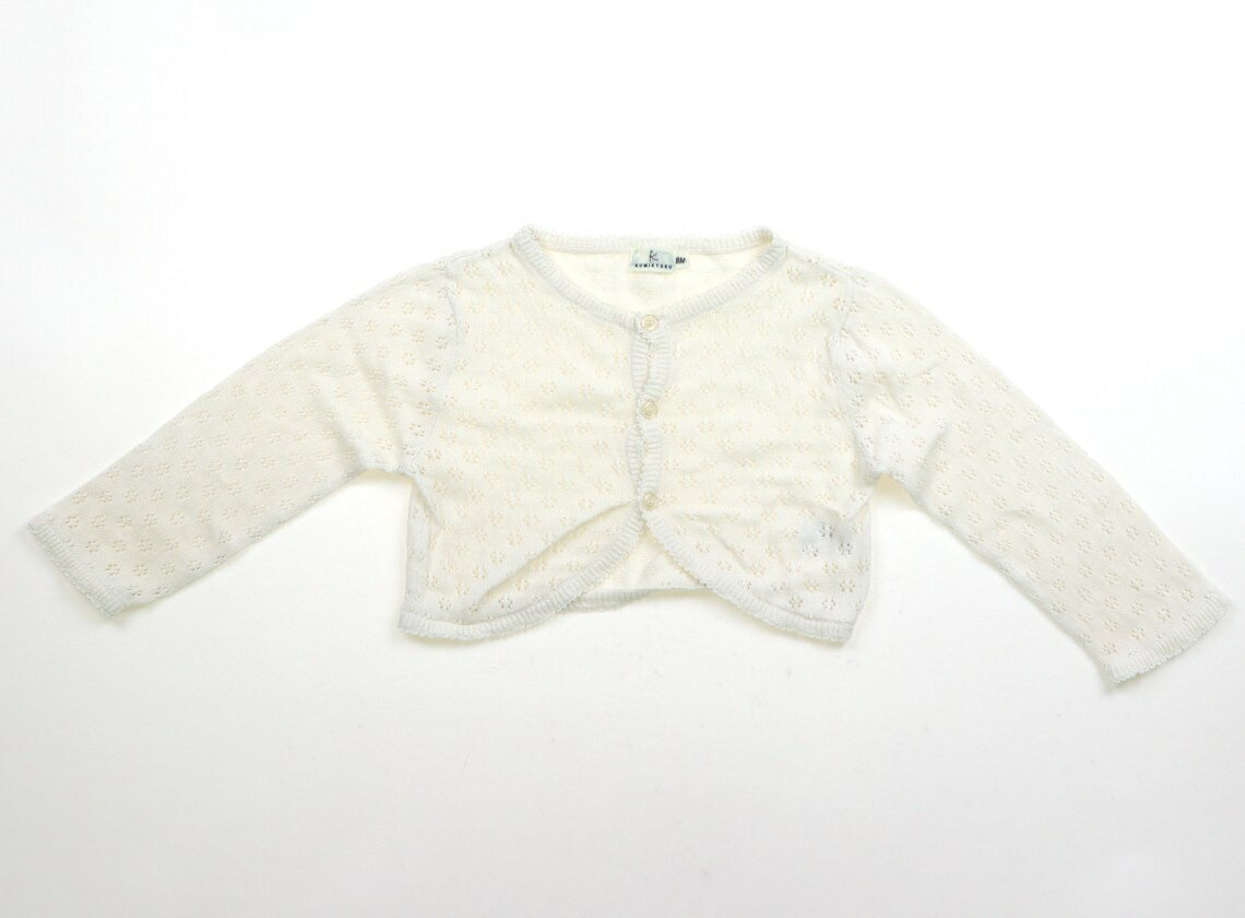 組曲 Kumikyoku カーディガン 80 女の子 ホワイト 子供服 ベビー服 キッズ アウトレット ユーズド 【中古】キッズ・ベビー・マタニティ