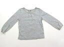 プチバトー PETIT BATEAU Tシャツ・カットソー 95 女の子 グレー、金のステッチ 子供服 ベビー服 キッズ アウトレット ユーズド 【中古】キッズ・ベビー・マタニティ(4)