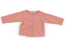 ラブ&ピース&マネー Love&Peace&Money カーディガン 80 女の子 サーモンピンク 子供服 ベビー服 キッズ アウトレット ユーズド 【中古】キッズ・ベビー・マタニティ