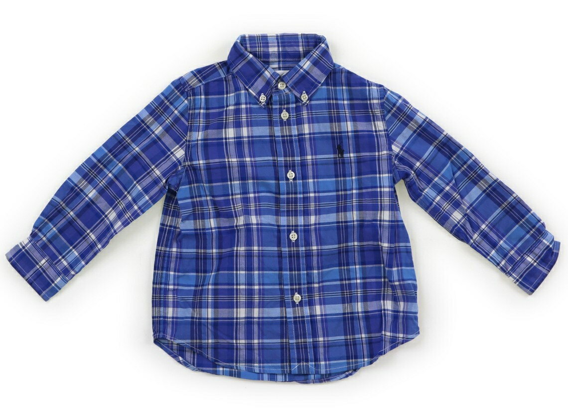 ラルフローレン Ralph Lauren シャツ・ブラウス 90 男の子 青白チェック 子供服 ベビー服 キッズ アウトレット ユーズド 【中古】キッズ・ベビー・マタニティ