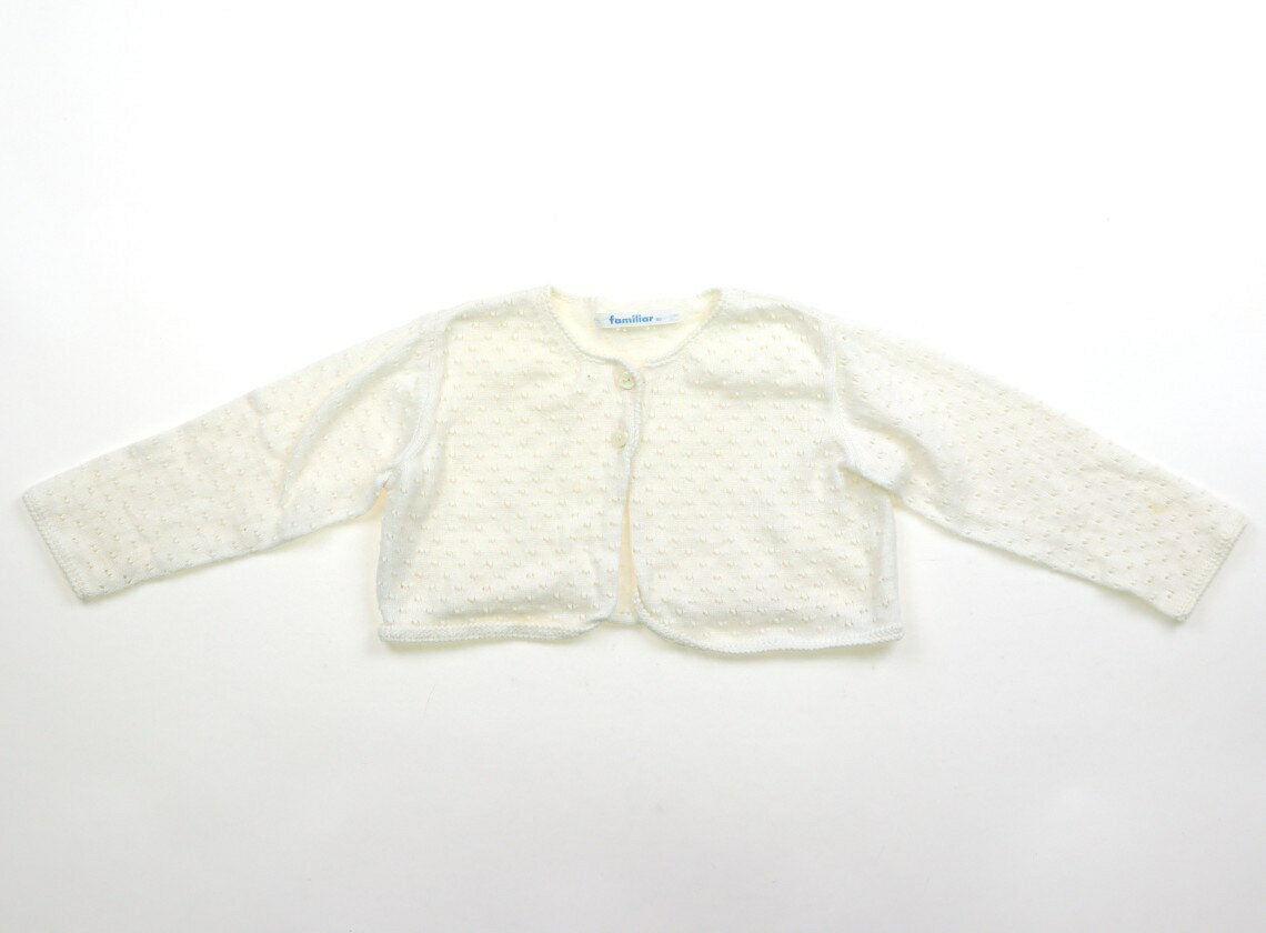 ファミリア familiar カーディガン 80 女の子 ホワイト 子供服 ベビー服 キッズ アウトレット ユーズド 【中古】キッズ・ベビー・マタニティ