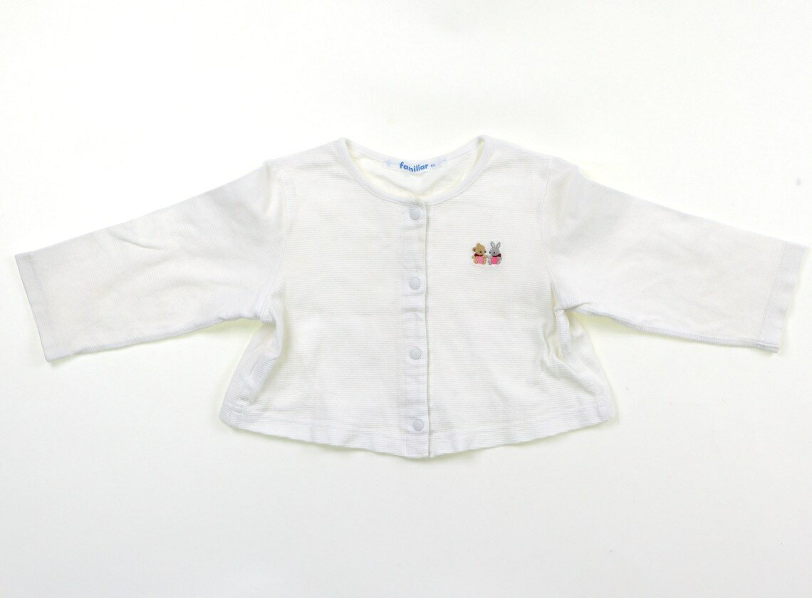ファミリア familiar カーディガン 80 女の子 ホワイト・アニマル 子供服 ベビー服 キッズ アウトレット ユーズド 【中古】キッズ・ベビー・マタニティ