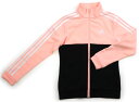 アディダス Adidas スポーツウェア・ダンスウェア 150 女の子 ピンク・ブラック・ホワイトライン 子供服 ベビー服 キッズ アウトレット ユーズド 【中...