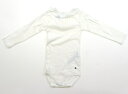 プチバトー PETIT BATEAU ロンパース 80 女の子 ホワイト 子供服 ベビー服 キッズ アウトレット ユーズド 【中古】キッズ・ベビー・マタニティ