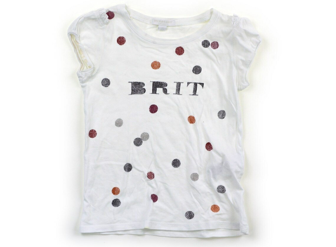 バーバリー BURBERRY Tシャツ・カットソー 110 女の子 白・プリント 子供服 ベビー服 キッズ アウトレット ユーズド 【中古】キッズ・ベビー・マタニティ