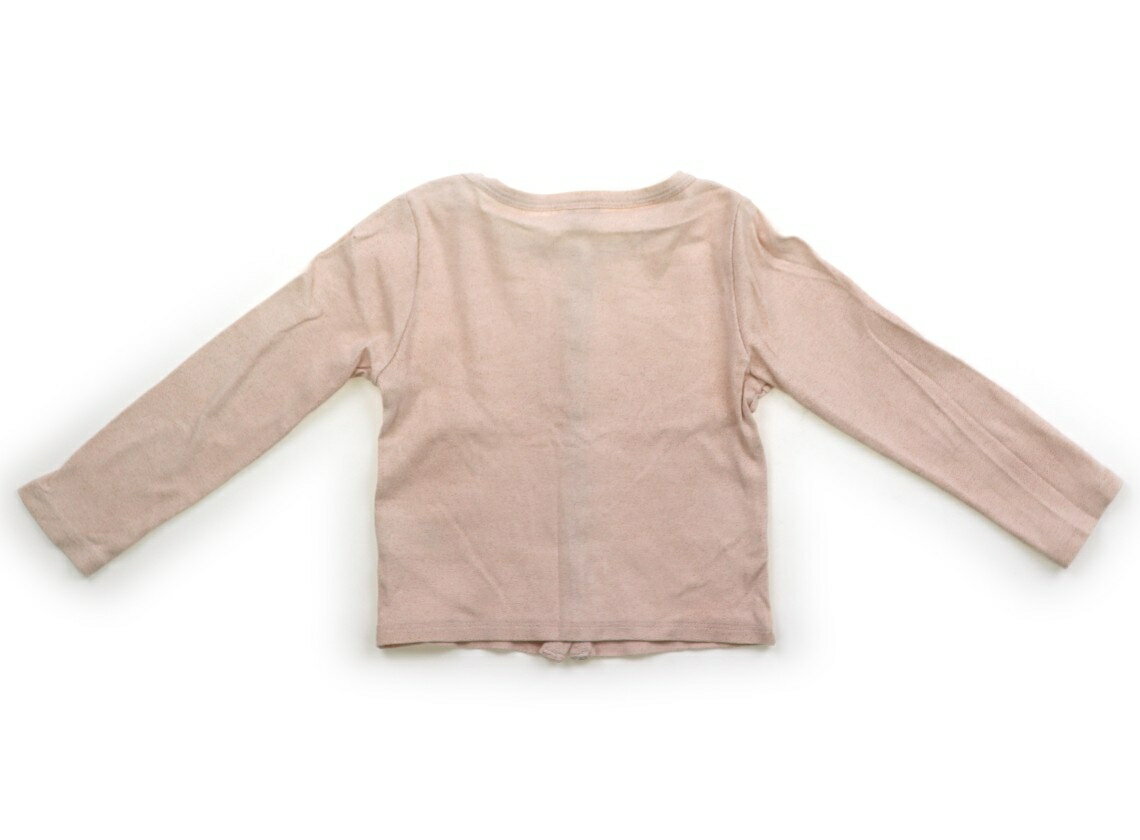 プチバトー PETIT BATEAU カーディガン 100 女の子 薄いピンク　ゴールドラメ 子供服 ベビー服 キッズ アウトレット ユーズド 【中古】キッズ・ベビー・マタニティ