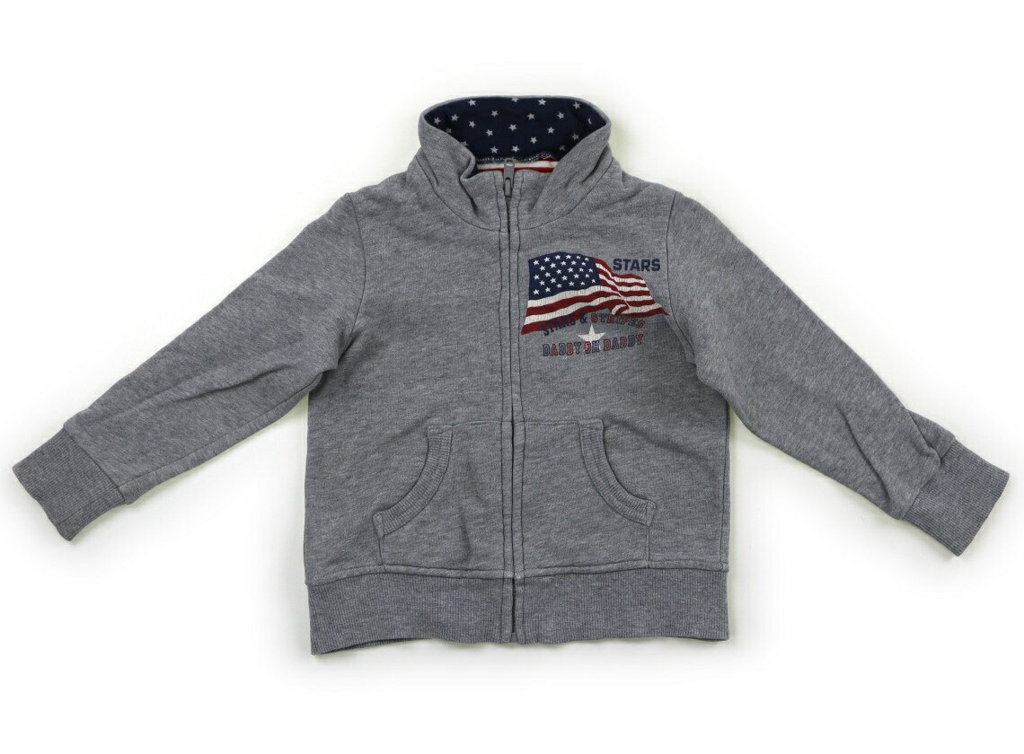 ダディーオーダディー Daddy Oh Daddy ジップアップトレーナー 100 男の子 グレー、星条旗 子供服 ベビー服 キッズ アウトレット ユーズド 【中古】キッズ・ベビー・マタニティ