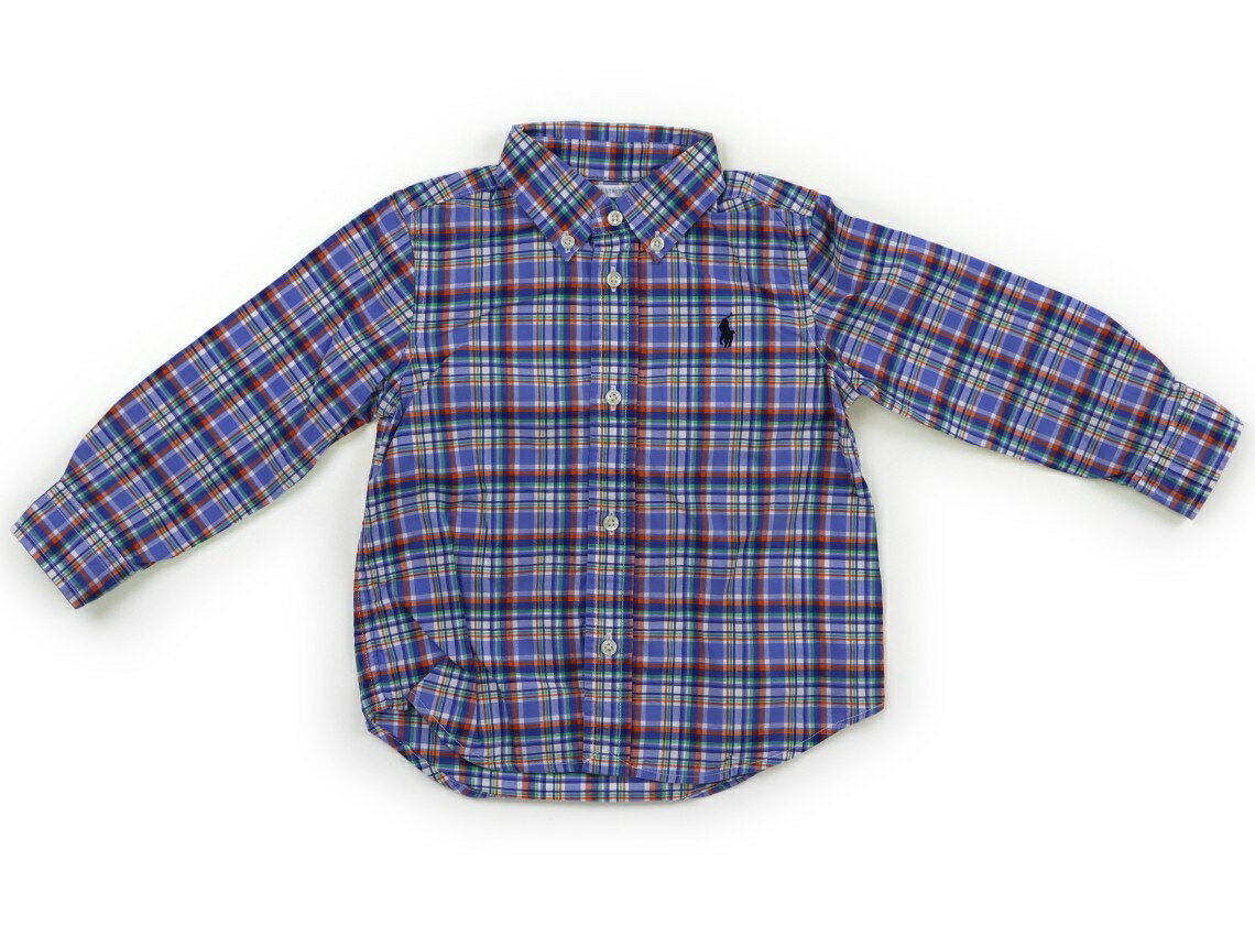 ラルフローレン Ralph Lauren シャツ・ブラウス 90 男の子 ライトブルーチェック 子供服 ベビー服 キッズ アウトレット ユーズド 【中古】キッズ・ベビー・マタニティ