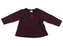プティマイン petit main Tシャツ・カットソー 90 女の子 ネイビー 赤 ボーダー さくらんぼ 子供服 ベビー服 キッズ アウトレット ユーズド 【中古】キッズ・ベビー・マタニティ