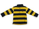 プチバトー PETIT BATEAU Tシャツ・カットソー 100 男の子 マスタード・ネイビーボーダー 子供服 ベビー服 キッズ アウトレット ユーズド 【中古】キッズ・ベビー・マタニティ(4)