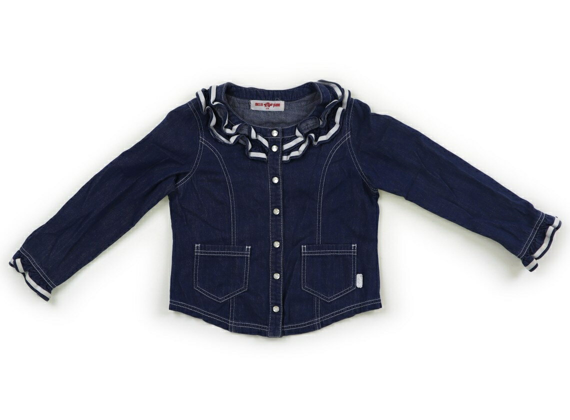 メゾピアノ mezzo piano カーディガン 120 女の子 ブルー 子供服 ベビー服 キッズ アウトレット ユーズド 【中古】キッズ・ベビー・マタニティ