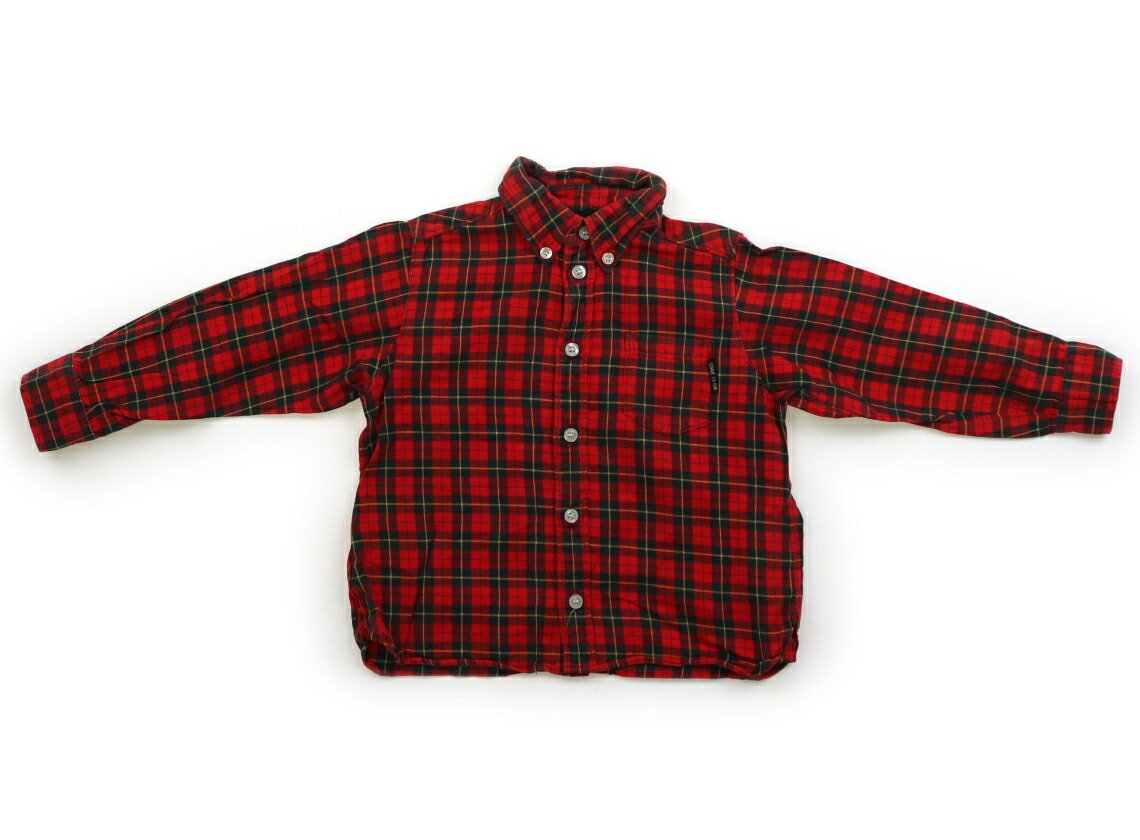 コムサイズム COMME CA ISM シャツ・ブラウス 90 女の子 レッド・ブラックチェック 子供服 ベビー服 キッズ アウトレット ユーズド 【中古】キッズ・ベビー・マタニティ