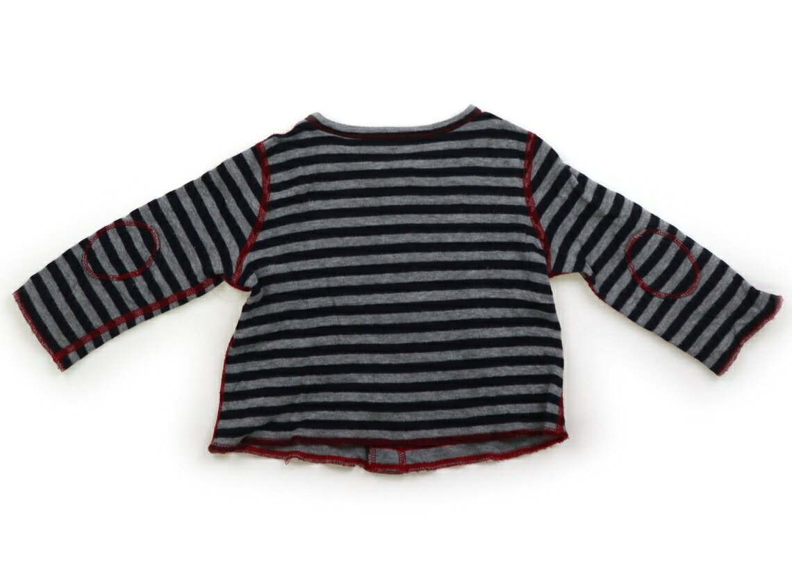 プチバトー PETIT BATEAU カーディガン 70 男の子 グレー・ネイビー 子供服 ベビー...