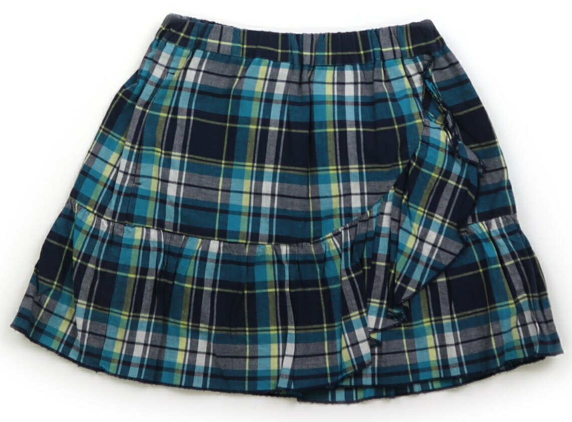 コムサイズム COMME CA ISM スカート 100 女の子 チェック柄グリーンネイビー 子供服 ベビー服 キッズ アウトレット ユーズド 【中古】キッズ・ベビー・マタニティ