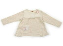 スーリー Souris チュニック 100 女の子 クリーム、花柄 子供服 ベビー服 キッズ アウトレット ユーズド 【中古】キッズ・ベビー・マタニティ