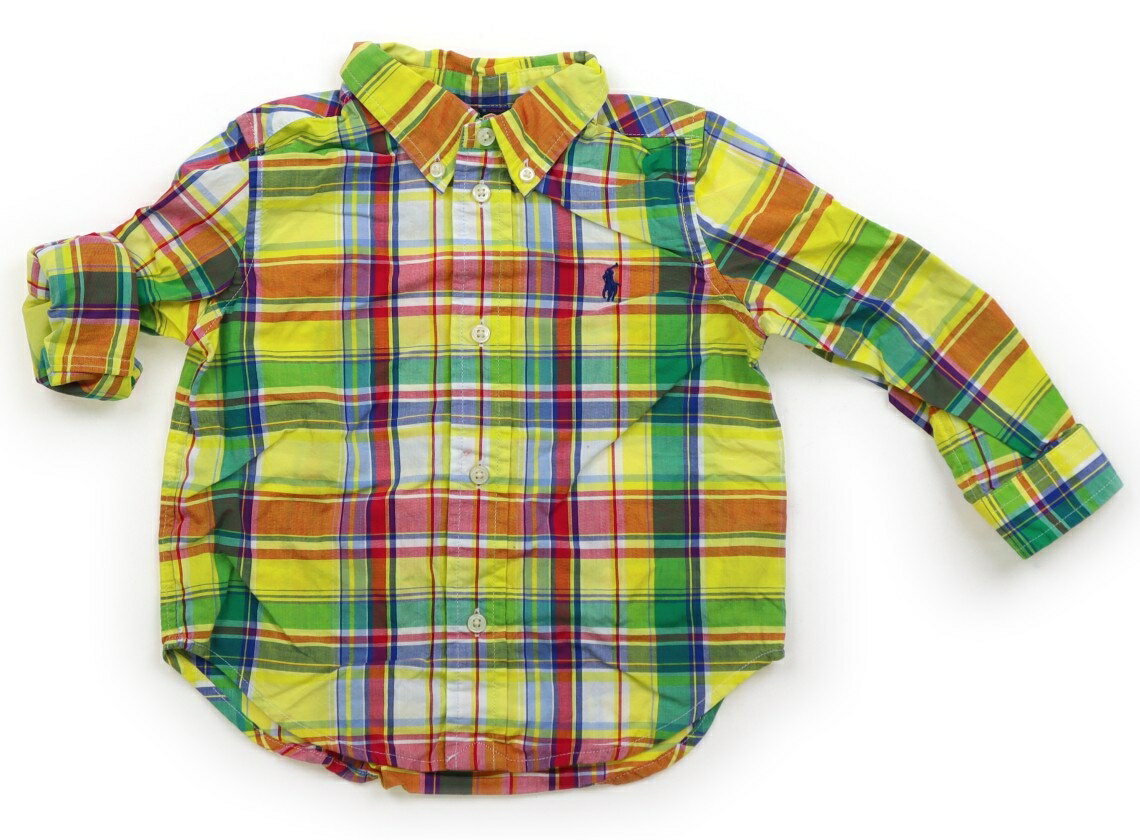 ラルフローレン Ralph Lauren シャツ・ブラウス 90 男の子 黄、緑、チェック 子供服 ベビー服 キッズ アウトレット ユーズド 【中古】キッズ・ベビー・マタニティ