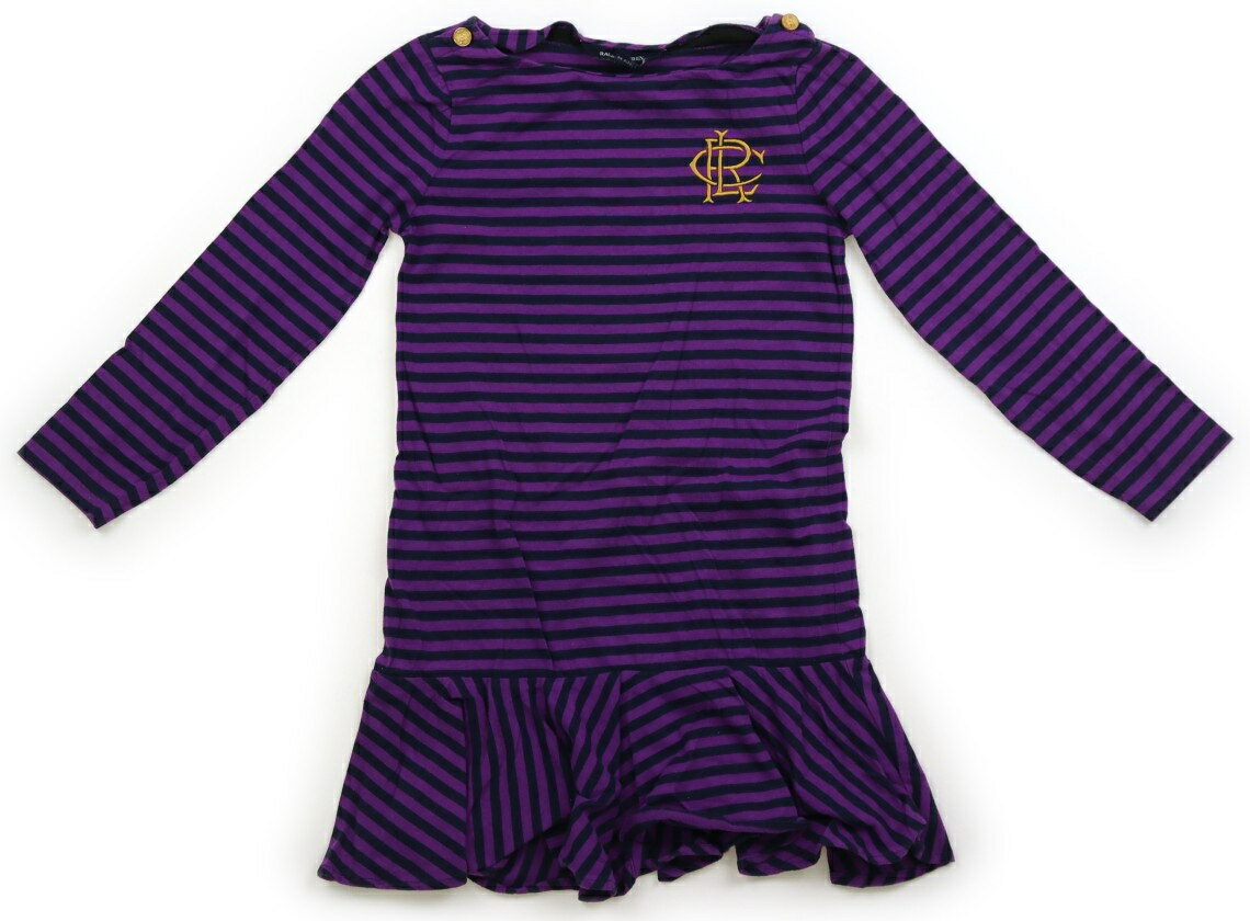 ラルフローレン Ralph Lauren チュニック 120 女の子 紫、紺、ボーダー 子供服 ベビー服 キッズ アウトレット ユーズド 【中古】キッズ・ベビー・マタニティ