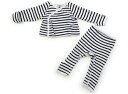 プチバトー PETIT BATEAU 上下セット 60 男の子 ホワイト・ネイビー 子供服 ベビー服 キッズ アウトレット ユーズド 【中古】キッズ・ベビー・マ...
